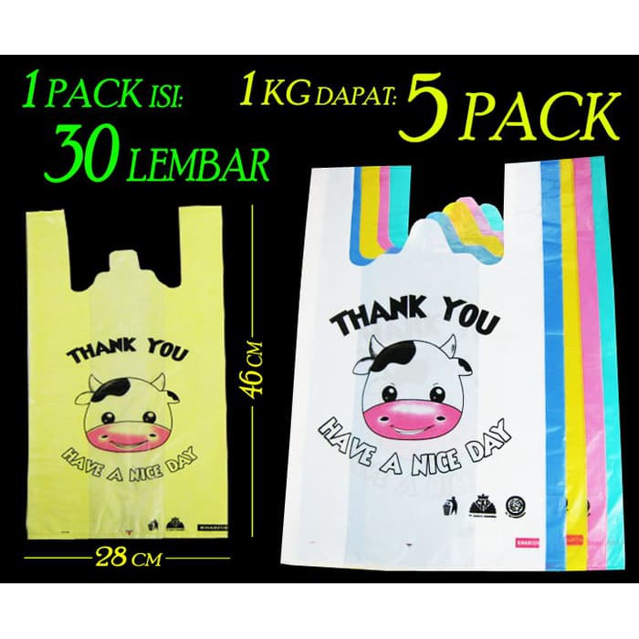 

Plastik Kemasan Packing Olshop Sovenir Lucu Motif Thank You 28 Cm
