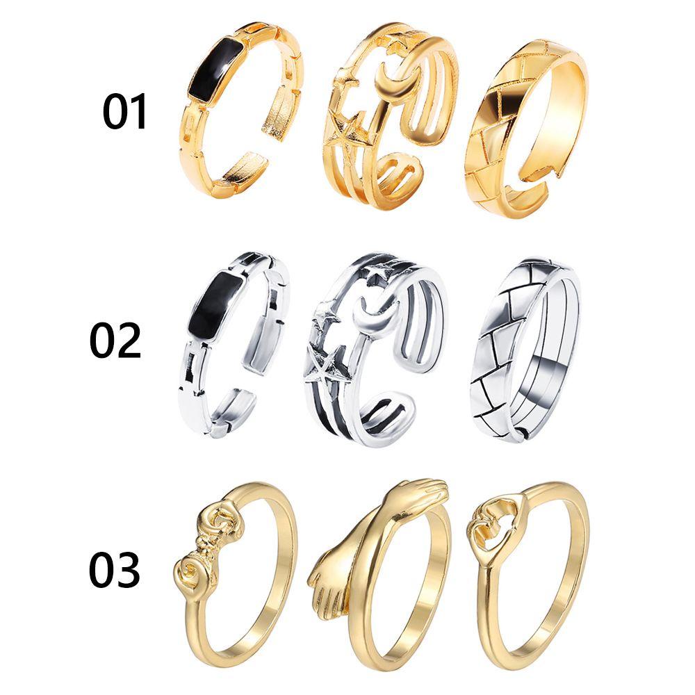 Solighter Knuckle Rings Set Fashion Punk Metal Vintage BOHO Midi Rings