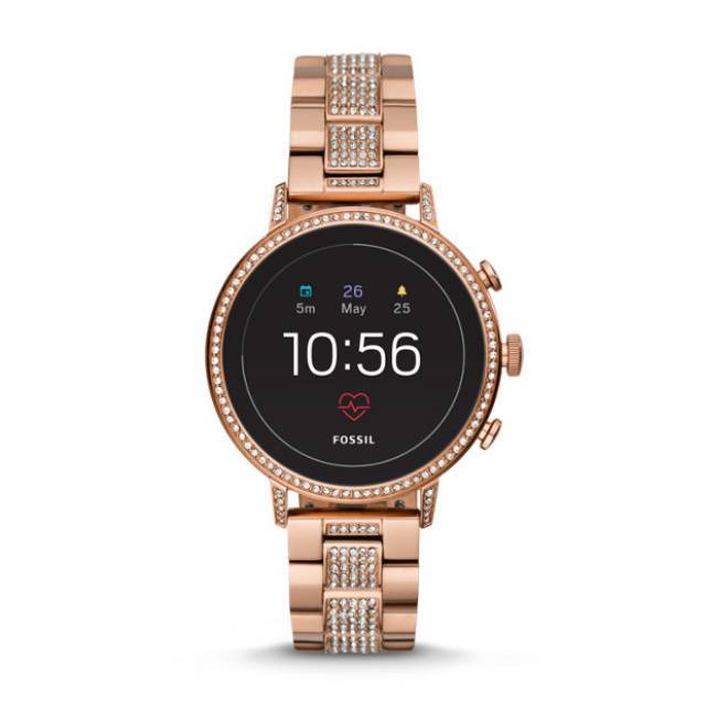fossil q explorist rose gold