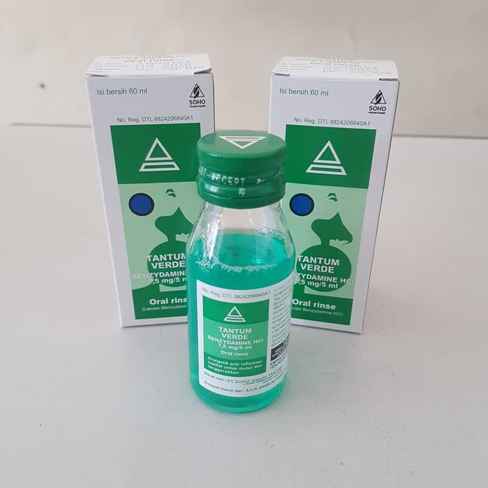 Tantum verde 60ml /meringankan rasa sakit mulut,tenggorokan, gigi