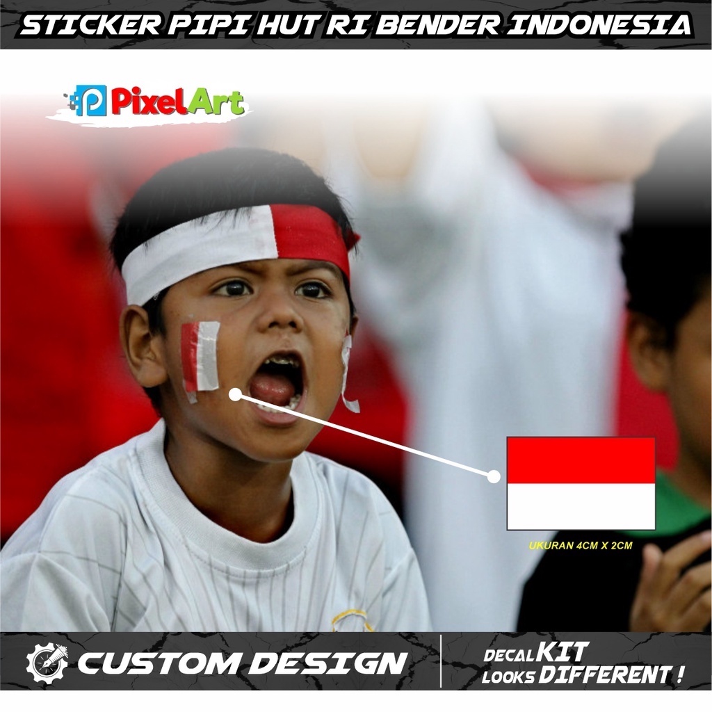 

[10Pcs] STIKER PIPI HUT RI BENDERA MERAH PUTIH / STICKER KEMERDEKAAN INDONESIA