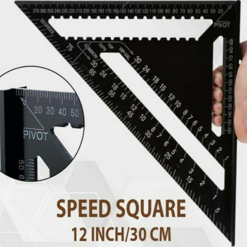 

Premium Speed Square 12 Inci Penggaris Segitiga Siku Alumunium Solid