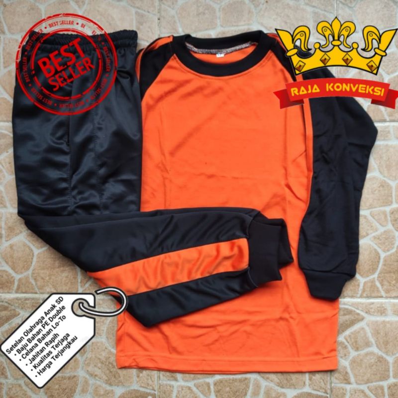 Setelan Olahraga Anak SD Panjang dan Pendek/Stelan Baju Training Olahraga Anak