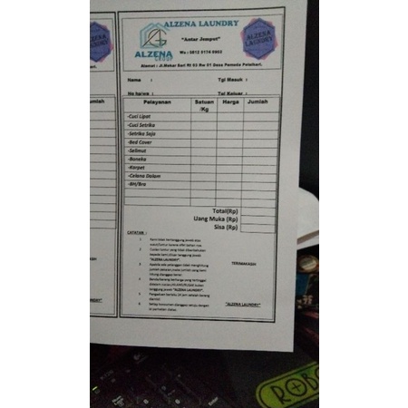 

NOTA penjualan