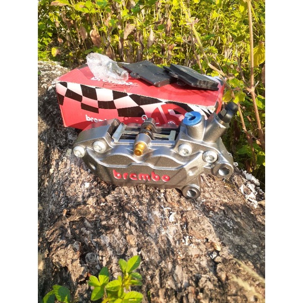 kaliper Brembo axial 4p grey kaliper depan Brembo 4 piston axial import