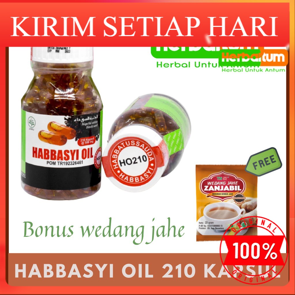 HABBATUSSAUDA KAPSUL OIL / HABATUSSAUDAH MINYAK / JINTAN HITAM / HABBASYI OIL 210 KAPSUL