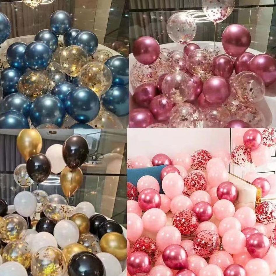 Obral Berkualitas Balon latex metalik chrome / metalic balloon chrome 10inch (isi 50) balon  balon huruf  balon latex balon ulang tahun dekorasi ulang tahun