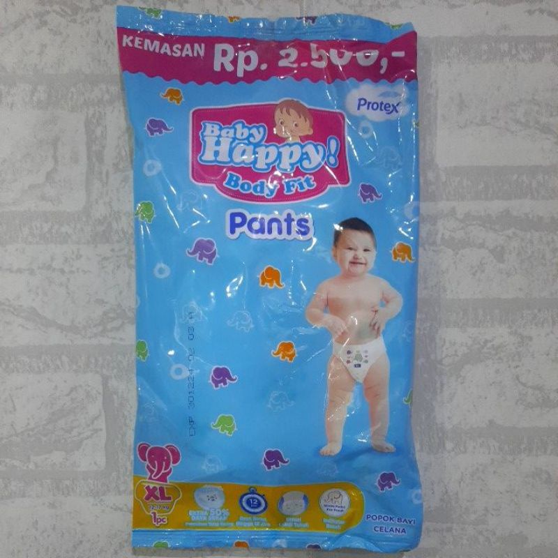 AHZA BABY HAPPY PANTS POPOK CELANA RENCENG ISI 6 SIZE M,L&amp;XL