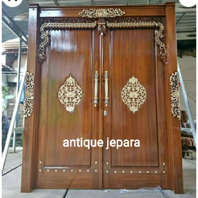 pintu minimalis kayu jati
