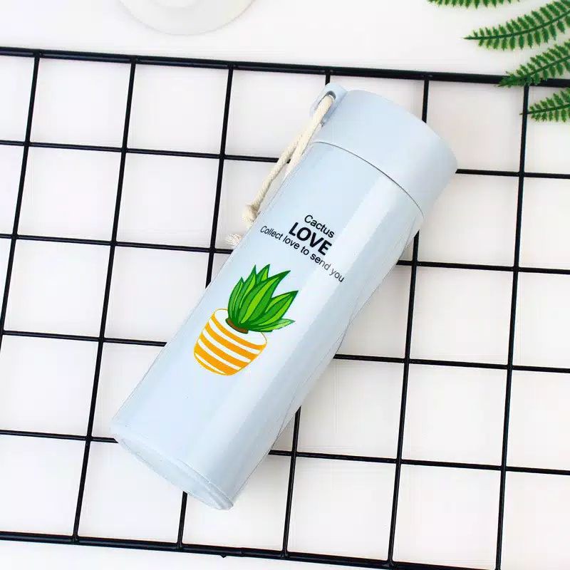 KEYSTORE- BOTOL MINUM KACA UNIK MOTIF CACTUS-Tosca