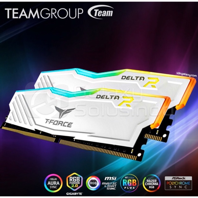 TEAM T-Force Delta RGB (2x8) 16GB DDR4 kit 3000MHz - White