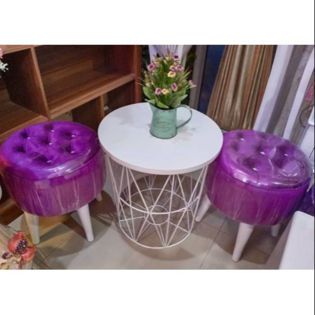 Set meja + stool @