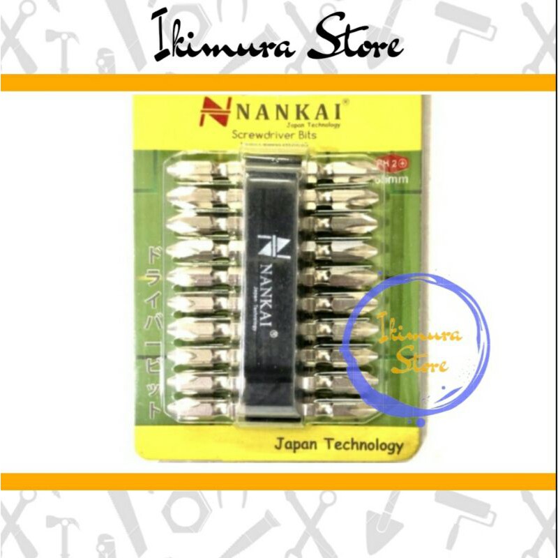 Mata Obeng Bor Sekrup Gipsum PH2 65mm NANKAI Screwdriver Bits PH 2