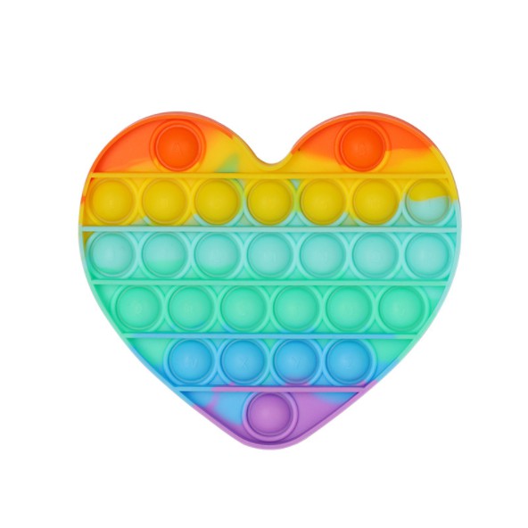 [TOKO BEST SHOP]Ready Stock mainan pop it murah popit Pop Its Square rainbow multicolor Fidget Toy Push bubble Pengh-LOVE RAINBOW