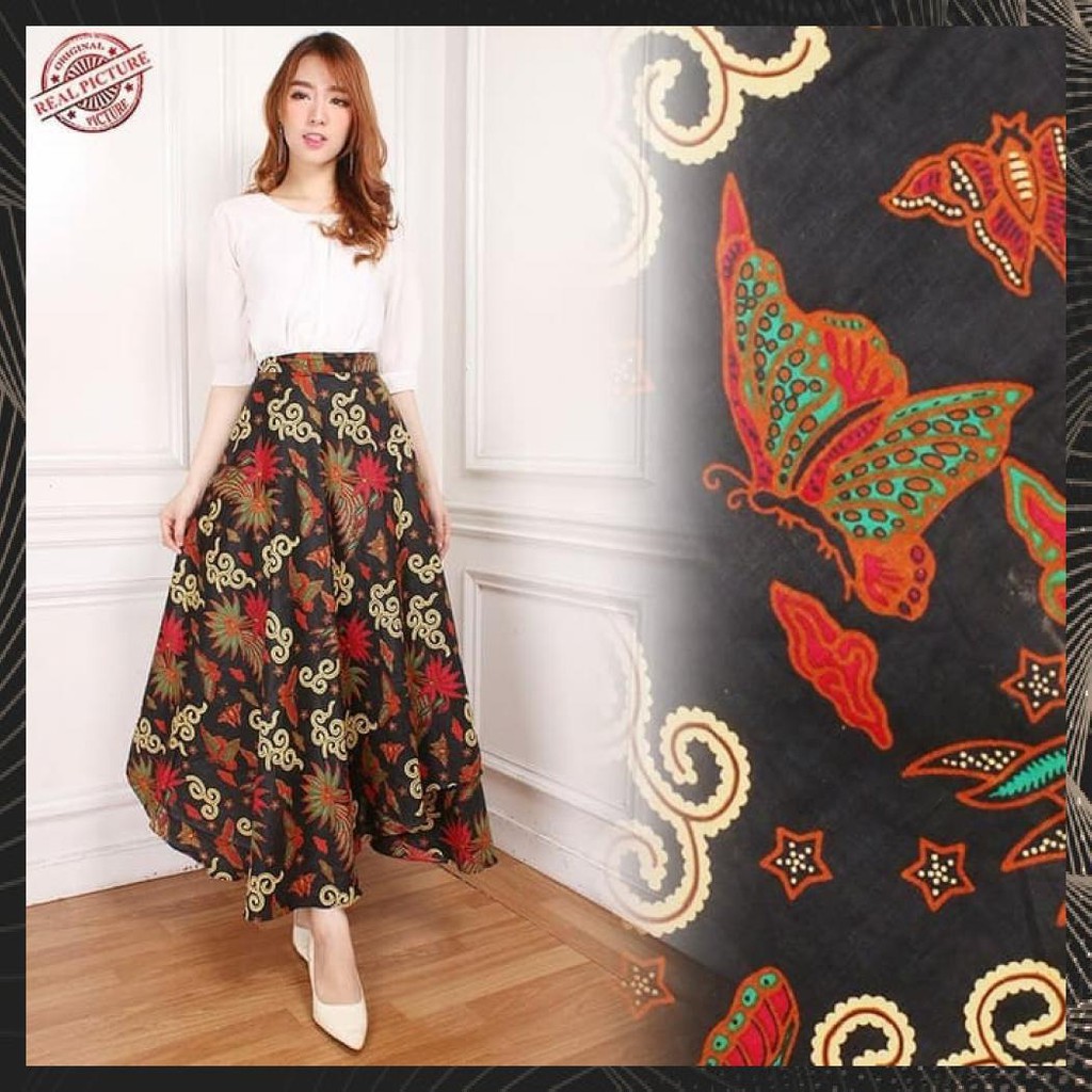 Novela Rok Lilit Payung Batik Long Skirt