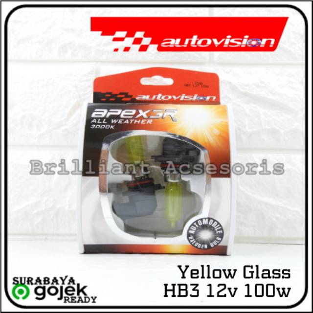 Lampu Halogen Xenon Yellow 3000K - H1 H3 H7 H11 Hb3 Hb4