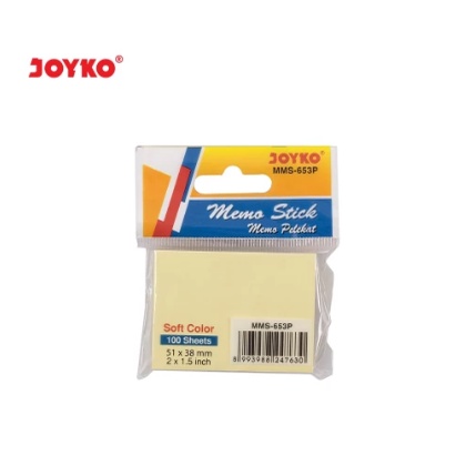 MEMO STICKY NOTE KERTAS TEMPEL JOYKO MMS-0653 MMS-653P ALAT TULIS PERLENGKAPAN KANTOR WARNA KUNING STICK MMS 0653 653P MMS0653 MMS653P-MMS-653P