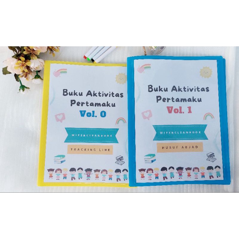 

Worksheet Book & Wipeclean. FREE ziplock + 4pcs spidol wipeclean