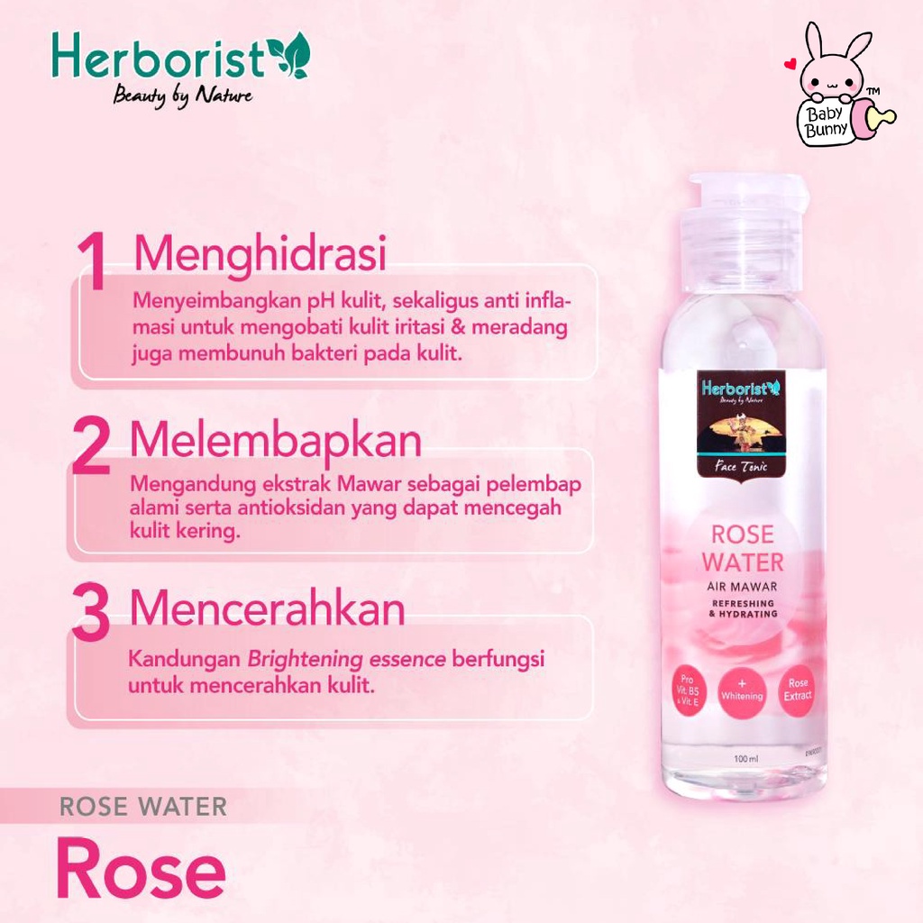 ❤ BELIA ❤ HERBORIST Rose Water &amp; Cleansing Milk | Sleeping Mask | Facial Wash | air mawar herborist