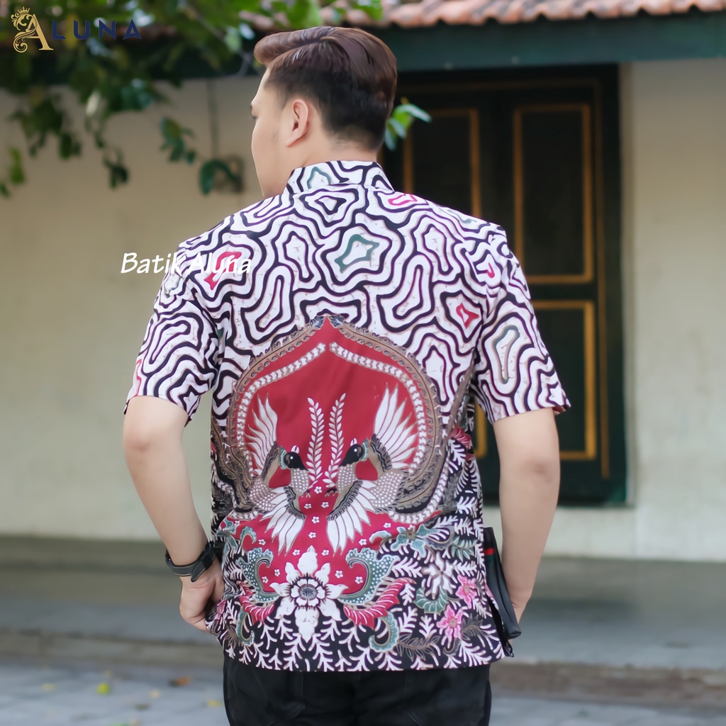 TERLARIS.!! BAJU BATIK PRIA LENGAN PENDEK KEMEJA BATIK PRIA KEREN MODERN BATIK COWOK KEKINIAN PD 014