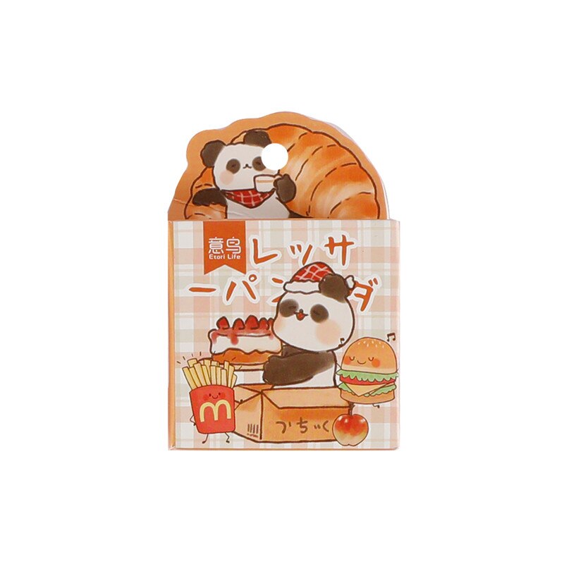 45pcs / Lot Stiker Kertas Gambar Panda Lucu Untuk Scrapbook / Stationery Sekolah-5