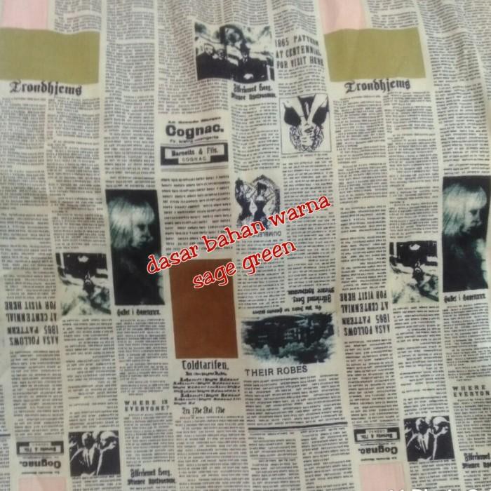 Cotton | Bahan Katun Motif Koran Kain Katun Kemeja Dress Blouse Terbaru Ready Stock