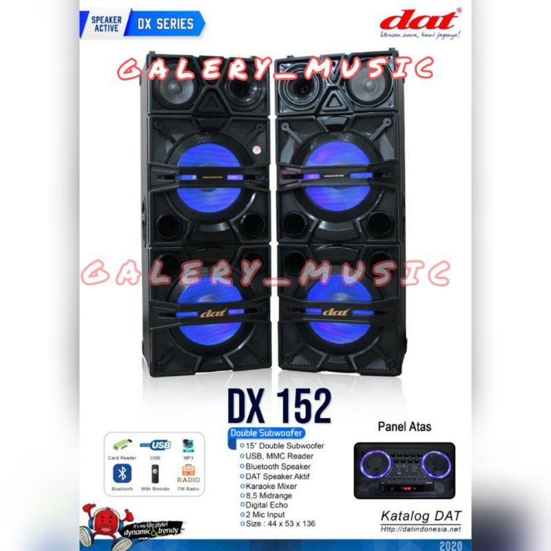 Speaker Aktif Dat 15 inch dx 152 double subwoofer/DAT DX152 15INCH