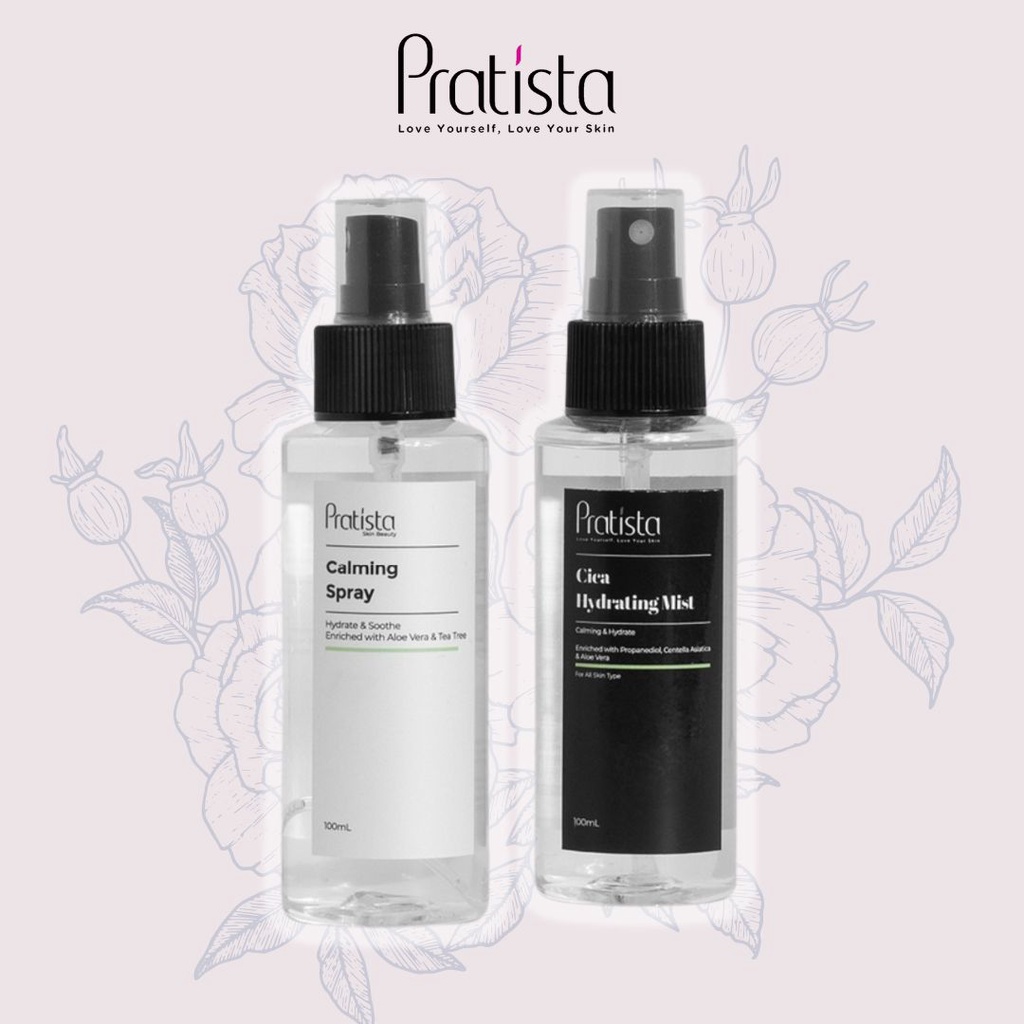 Pratista Calming Spray Wajah Cica Face Mist Pratista Skincare Pelembab Wajah Berjerawat Beruntusan Kulit Kering Berminyak BPOM