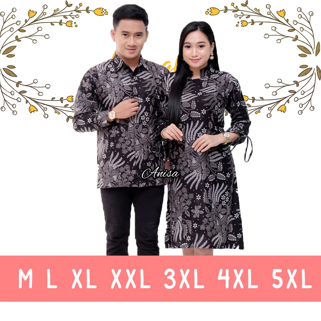 Maura Couple - Sania Ruffle Batik Couple Ori Ndoro Jowi Batik Couple Modern BY AGHNA