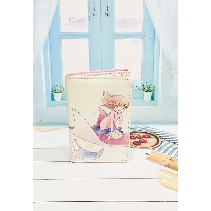 dompet lipat girl kapur classic toon kulit sintesis