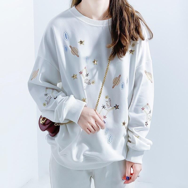 Stars sweater / Hoodie / Hoodie wanita/ PAKAIAN WANITA - SWEATER / Hoodie terlaris - Baju kekinian