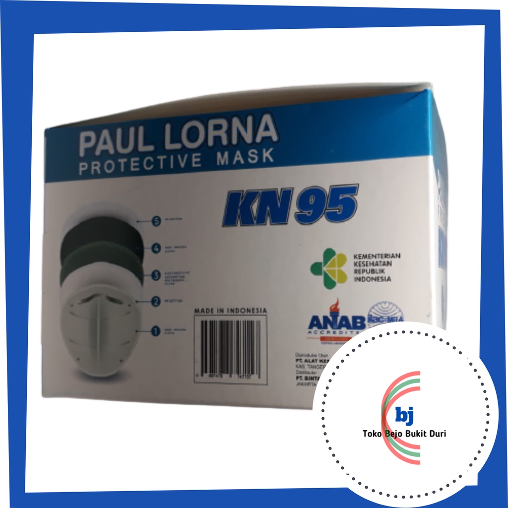 Paul Lorna Disposal Masker KN95 Warna Hitam Isi 20