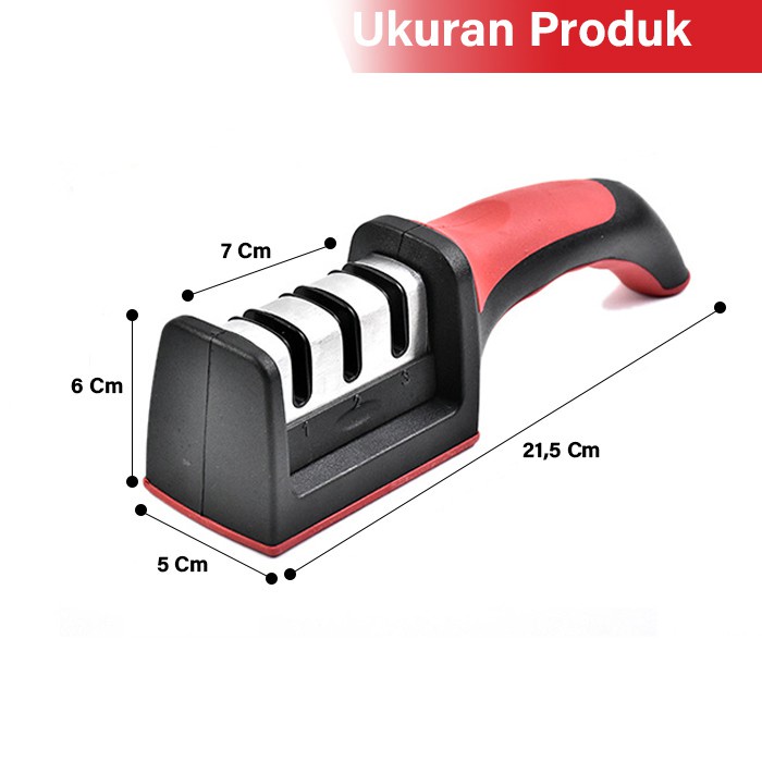 Trend-Alat Pengasah Pisau Gunting Dapur 3 Kepala Swift Sharp Knife Sharpener