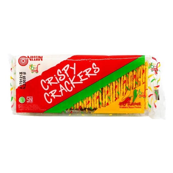 

Biskuit nissin crispy crackers spicy 140gr