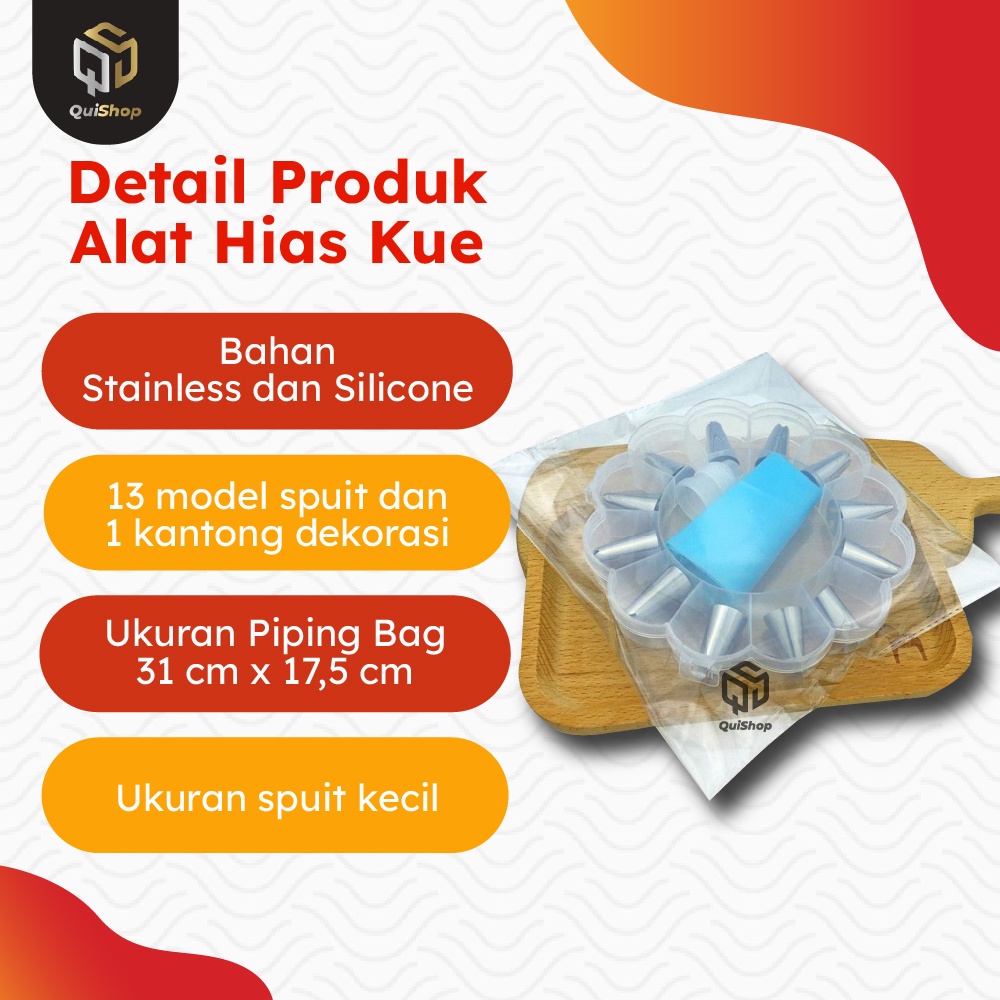 Cetakan Kue Silicone 14 Pcs Set Cream Icing Set Bakery Decoration Alat Dekorasi Baking Peralatan Dapur Termurah Premium