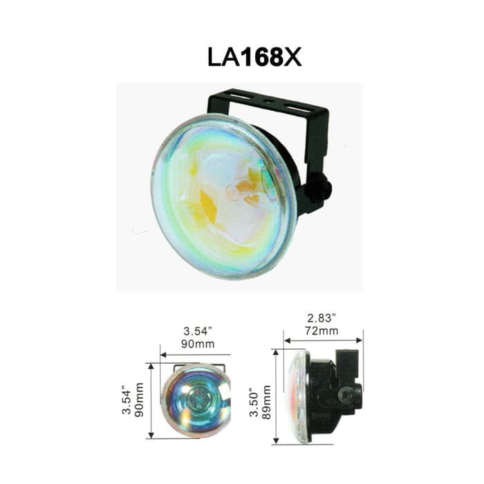 FOGLAMP LA 168 X CLEAR RAINBOW YELLOW / LAMPU KABUT UNIVERSAL DLAA