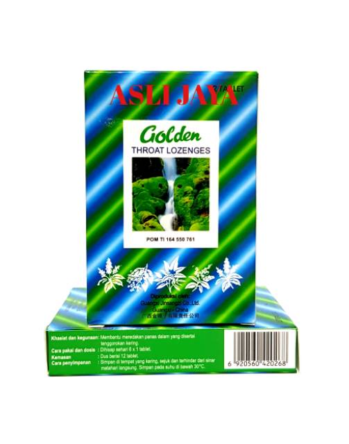 GOLDEN THROAT LOZENGES - Obat Permen Pereda Sakit Tenggorokan