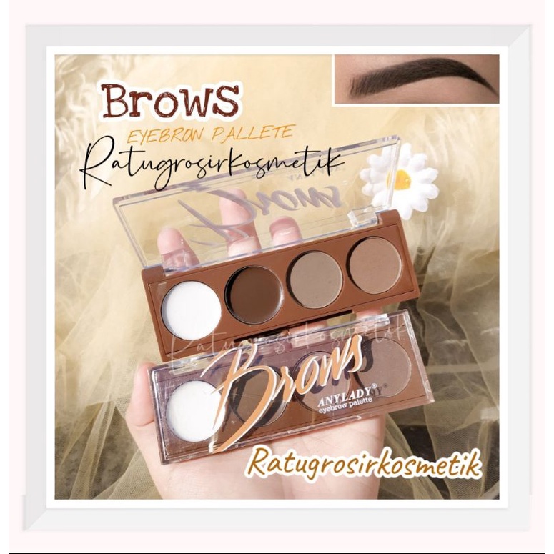 ECER!!EYEBROW PALETTE BROWS 4 COLOR ANYLADY NO.909/937