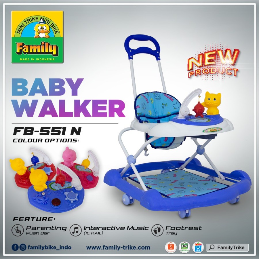 Makassar ! Baby Walker Alat Belajar Jalan Bayi Family 551N