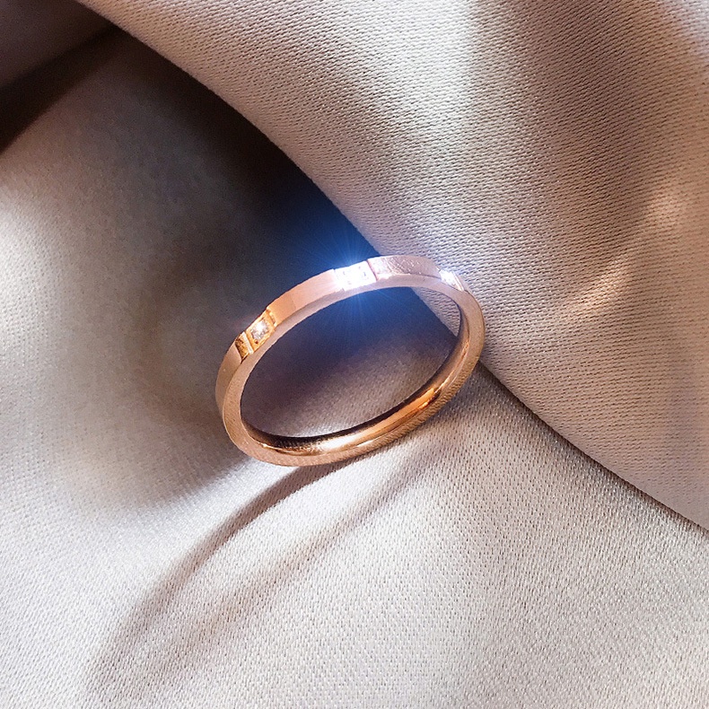 Cincin Titanium - Cincin Berlian Jari Naik Aksesoris Cincin Emas Import