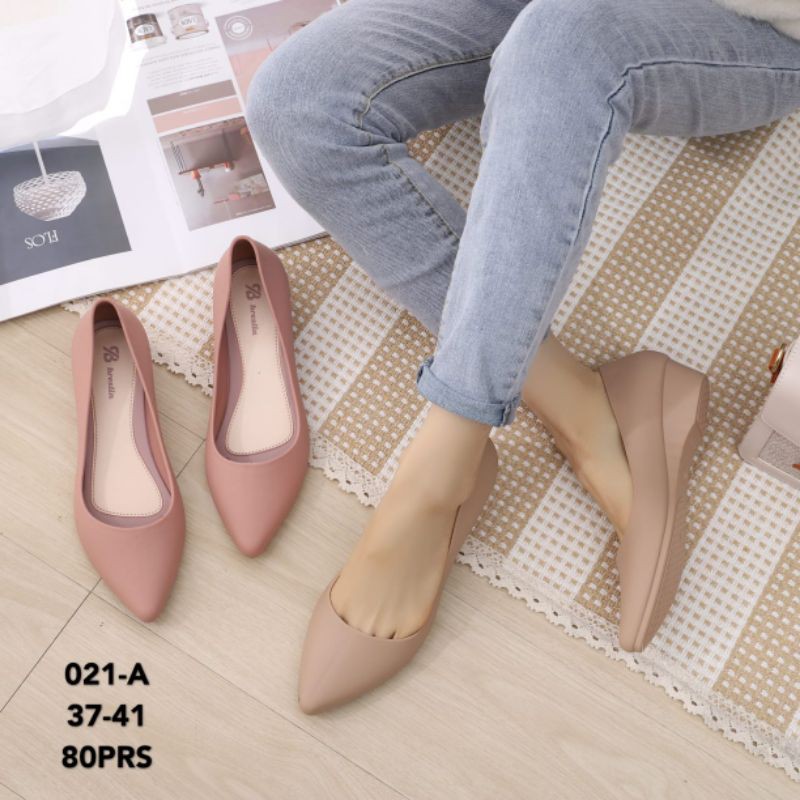 SEPATU JELLY LANCIP WEDGES POLOS 3CM 021