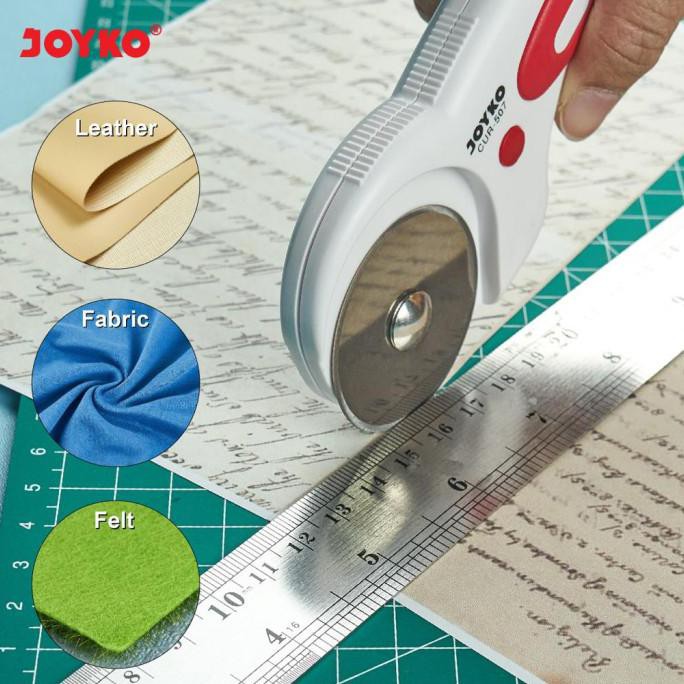 

Hanya Disini] Joyko Rotary Cutter Cuter Putar Cur-507 Pemotong Kertas Kain + Refill