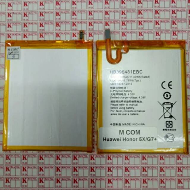 BATERAI BATRE HUAWEI HONOR 5X G7 PLUS MCOM DOUBLE POWER