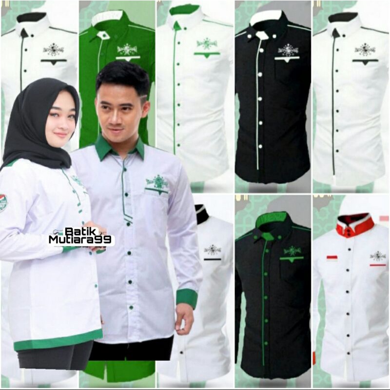 Baju Koko Kemeja NU kemeja Pria Lengan Panjang trend santri