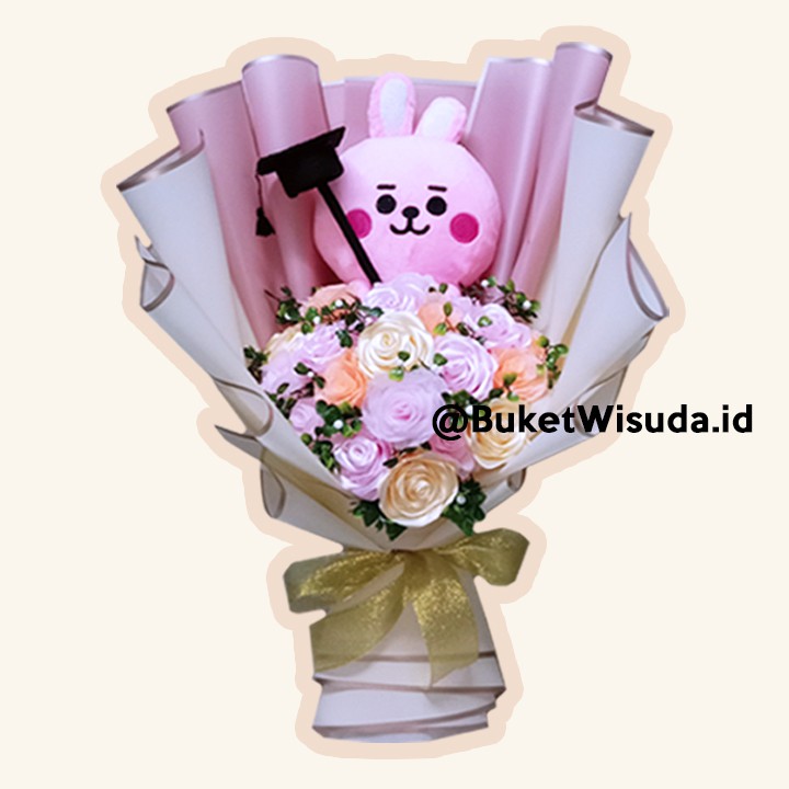 Buket Bunga BTS KPOP BT21 / Buket Wisuda / Bunga Bunga Wisuda