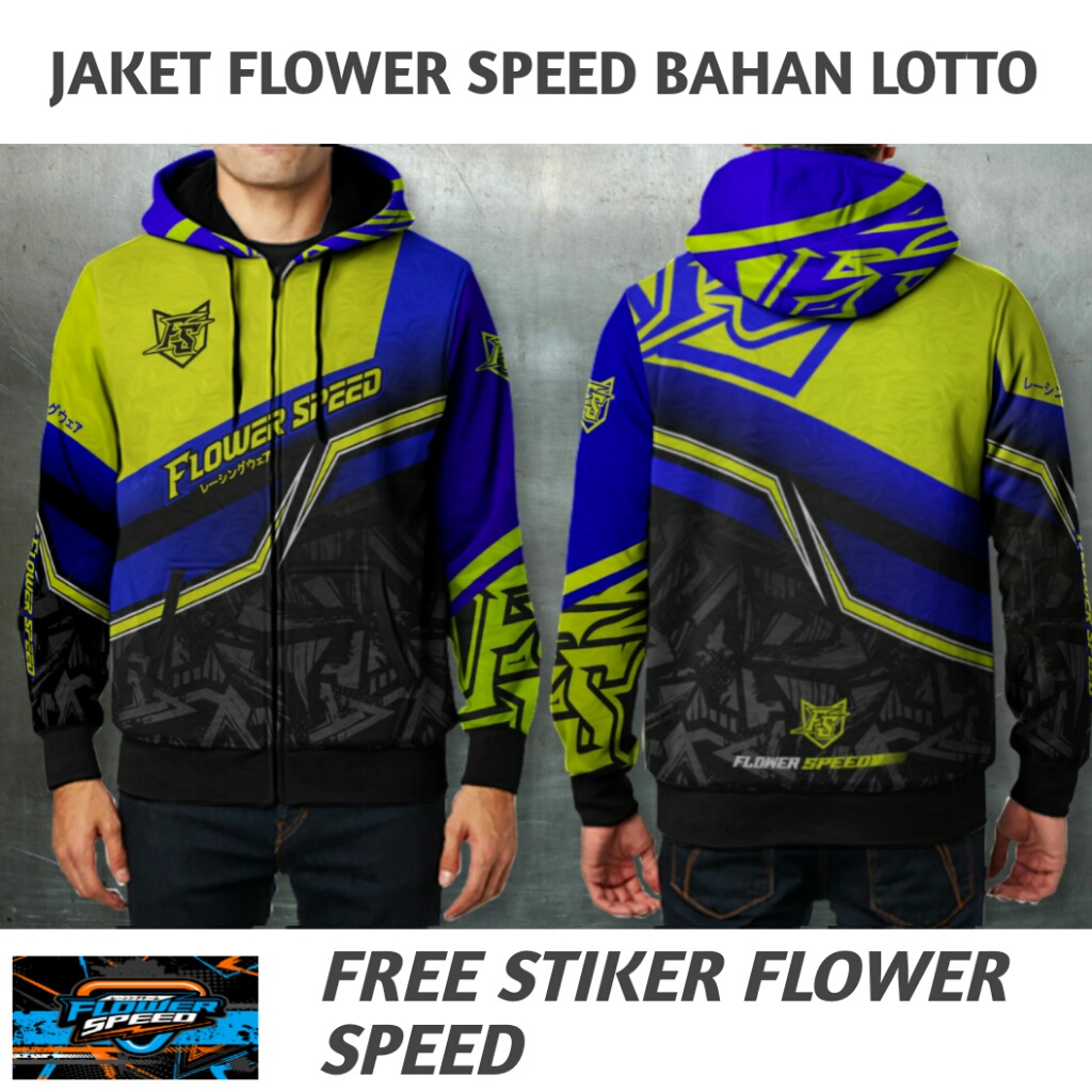 JAKET FLOWER SPEED - JAKET RACING START - JAKET PRIA RACING TERLARISS