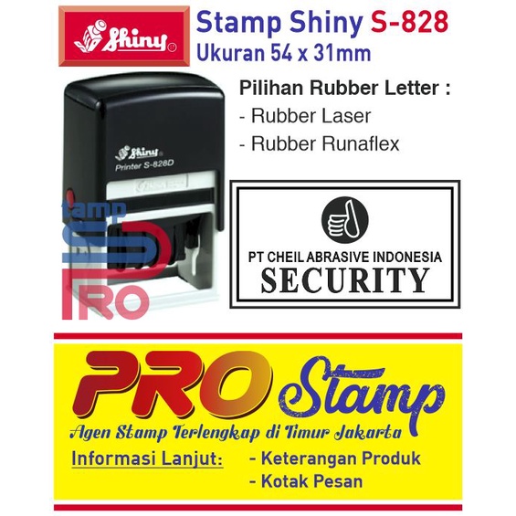 

Stempel Warna Custom Nama&Logo /SHINY S-828/S828 [FREE CUSTOM]