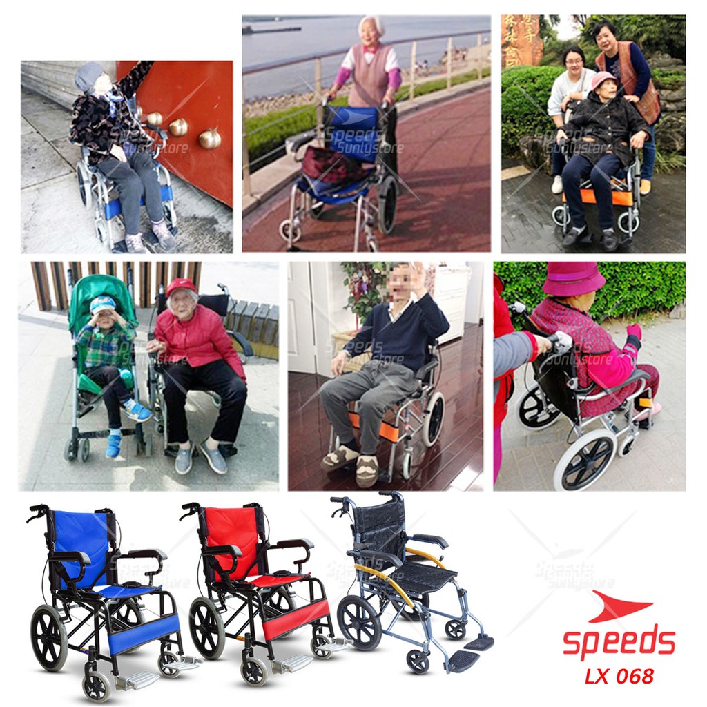Original SPEEDS Kursi Roda Travel Kursi Roda lipat Kursi roda medis 068-2 068-4 Exp Baru