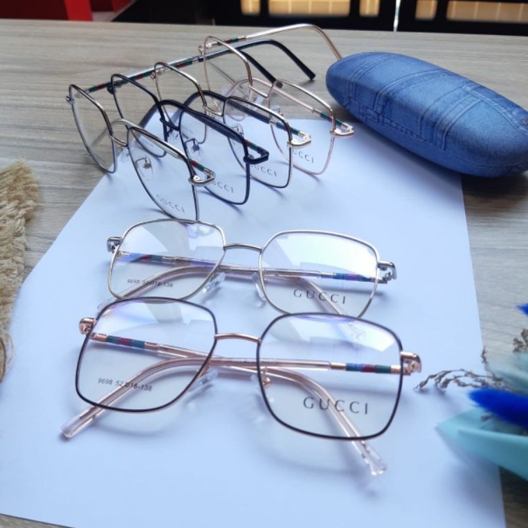 Frame Fashion / Frame Kacamata Gucci Wg9698 Box Resleting