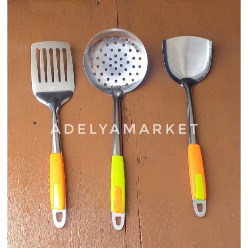 Sodet irus STAINLESS WARNA / centong sayur besar